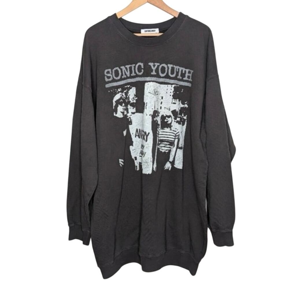 DAYDREAMER x FREE PEOPLE Sonic Youth Angry Very Angry Sweatshirt Dress Size M
